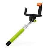 InnoGear® Selfie Stick with Bluetooth Remote Button Shutter Extendable Self Portraits Pole Handheld Monopod for Samsung Galaxy Note 3 2 S5 S4 S3 iPhone 6 6 Plus 5 5S 5C 4 4S (Green)