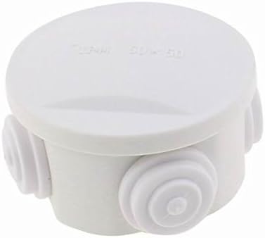 Fuxell Wire Cable 80 x 50mm Dustproof IP44 Junction Box DIY Terminal Connecting Box Enclosure White