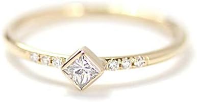 Nutchanan Wedding Rings for Women Dainty Cubic Zircon Round Simple Thin Finger Ring Minimalist Jewelry anillos de oro 18 k Mujer anel Z4 (8)