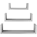 ARAD Set of 3 Floating U Shelves in Grey Finish
