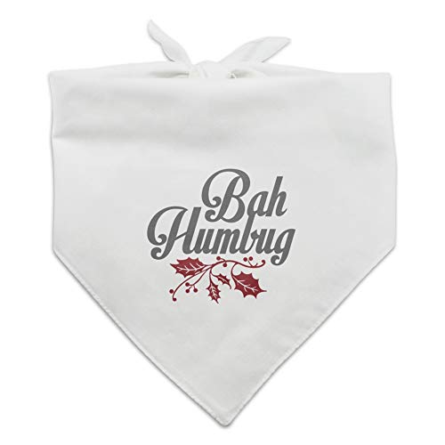 GRAPHICS & MORE Bah Humbug Christmas Funny Dog Pet Bandana - White