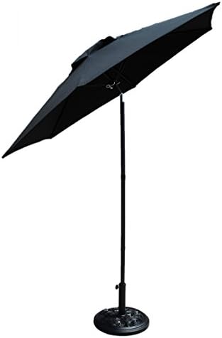 Patio Shade Umbrella with Tilt (Black)