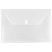 JAM PAPER Plastic Envelopes with Hook & Loop Closure - Legal Booklet - 9 3/4 x 14 1/2 - Clear - 12/Pack