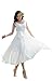 ilishop Women's Sleeveless Pleated Prom Party Chiffon Hot Summer Long Dress White M
