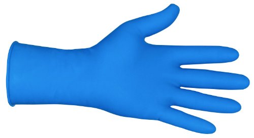 MCR Safety 6012S 12-Inch Nitri-Med-Xtra Nitrile Medical Grade Powder Free Disposable Gloves with Rolled Cuff, Blue, Small, 1-Pair
