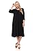 Pastel by Vivienne Women's A-Line Swing Midi Dress Plus Size Casual Curvy Formal 3X-Large Black