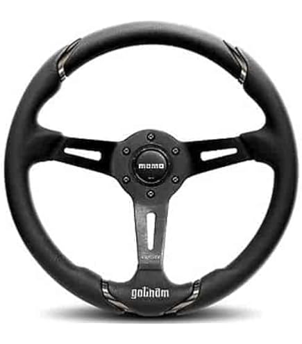Amazon.com: Momo GOT35BK0B Gotham 350 mm Leather Steering