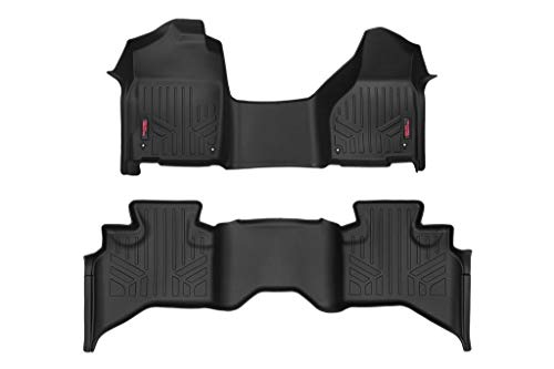 Rough Country All Weather Floor Mats Set for Dodge Ram 1500 Quad-Cab (2012-2018…