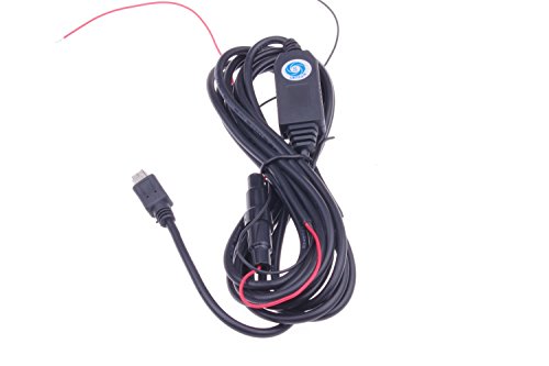 SMAKN DC 12V to 5V Power Inverter MINI USB DC 5V Hard Wired Converter Kit Car Charger Cable for GPS Tablet Phone PDA DVR Recorder (MINI USB Straight)-3M