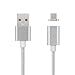 AGM Detachable Magnetic Adapter Micro USB 3.3ft High Speed Charging Cable with LED Indicator for Android Samsung HTC LG Motorola (Silver)