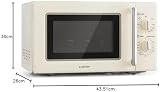 Klarstein Caroline 2-in-1 Microwave Grill 20L Retro Stainless Steel Beige view 10