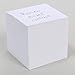 EARTHCUBE Blank White 3.5 Inch Note Cube (Not Sticky) Made in USA (Paper US or CAN) 100% Recycled 700 Tear-off Pages (Not Loose) 'Imagine'