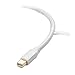 Cable Matters Short Mini DisplayPort to DisplayPort Cable in White - 3ft, MiniDP to DP Cable, 2K@60Hz Monitor Support
