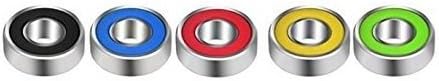 premsons® 608 ball bearing for hand spinner kit and skateboard bearings toy replacement part (22x10x7 mm) (5 pcs)- Multi color