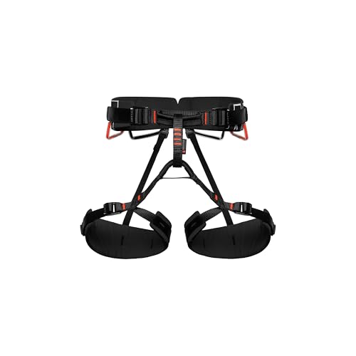 Mammut 4 Slide Harness | Klettergurt für Damen und Herren, Absturzsicherung, Ausrüstung für Bergsteiger | M-XL, Schwarz