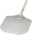 12 Inch x 14 Inch Aluminum Pizza Peel with Wood Handle