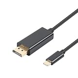 USB C to DisplayPort 6 Feet Cable, Benfei USB Type C (Thunderbolt 3) to DisplayPort Adapter Male to Male Gold-Plated Cord Compatbile for for MacBook Pro 2018 2017 2016, iMac 2017, Samsung S8, LG G5