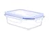 Kinetic Go Green Glassworks Elements Series 22-Ounce Rectangular Food Storage Container with Vented Lid 55082