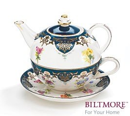 Vanderbilt Porcelain Duo Teapot Tea For One From Biltmore 