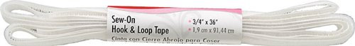 Singer Sew-On Hook and Loop Tape 3/4-Inch by 36-Inch, White