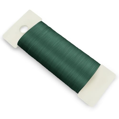 Green Floral Wire, 38 Yards 114 Ft 22 Gauge Metal Wire for Crafts, Flexible Wreath Flower Thin Craft Wire for Ornaments Ribbon Making DIY