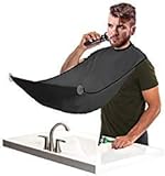 Beard Apron, Beard Cape Apron for Men Shaving Beard Shaving Apron, Innovative Hair Catcher Apron, Waterproof Grooming Cape Apron 2 Suction Cups and Self Packed Packing Bag Keep Sink Clean