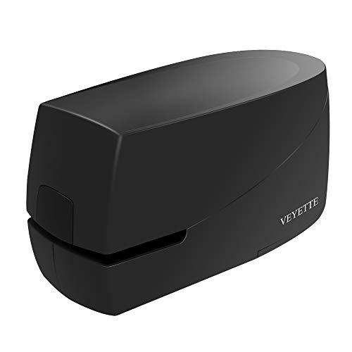 Electric Stapler, Veyette Automatic Electric Stapler Comes with an Adapter, 20 to 25 Sheets Capacity, Use Standard Staples, Black