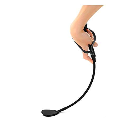 SCARLET KITTEN Riding Crop Horse Whip Spanking with Leather Slapper Heart Shape Jump Bat (Black)