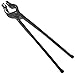 BetterForge 18 inch Bolt Tongs with V-Bit Jaws for Blacksmiths and Farriers - Superior Blacksmith Tongs (18 Inch, Black)