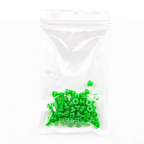 ITATOO 200pcs Soft Tattoo Grommets Rubber Tattoo Nipples for Tattoo Needles N201087 (Green)