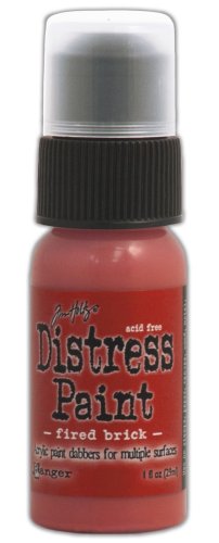 Ranger Tim Holtz Distress Paint Bottle, 1-Ounce, Fired Brick