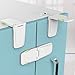 [4 Pack] Cabinet Locks Child Safety, Baby Proofing Cabinet Latch for Kitchen Storage Doors, Drawers, Cupboard, Oven, Refrigerator by QJQBMAI(White&Green)