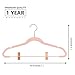 MIZGI Premium Velvet Pants Hangers with Clips (Pack of 20) Slim Skirt Hangers- Non Slip Felt Outfit Dress Hangers Blush Pink - Copper/Rose Gold Hooks,Space Saving Shirt Clothes Hangers