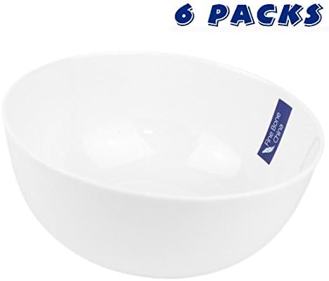 WINCANG 5" Fine Bone China Cereal/Soup Bowl Set - 6 Packs,White