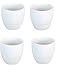 JapanBargain 2724, Sake Cups Set Japanese Porcelain Wine Saki Cup Small Tea Cup Microwave and Dishwasher Safe, White Color, 4 Cups