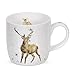 Royal Worcester Cottage Mug, Deer Artwork by Wrendale Designs - 11oz Drinkware for Cozy Rustic Kitchens, Dishwasher & Microwave Safe Bone China - Country Charm & Whimsical Animal Art (Wild At Heart)