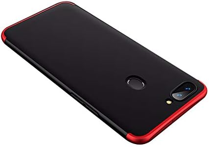 LLtidmsWL Matte Shockproof Hard Phone Back Case Cover Protector for Oppo F5/F7 A83 Find X Shockproof and Anti-Drop Protection Case Designed，Anti Scratch Clear Back Red + Black for Oppo F7
