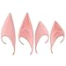 BBTO 2 Pairs Halloween Latex Elf Ears Cosplay Masks Fairy Goblin Ears, Dark Color