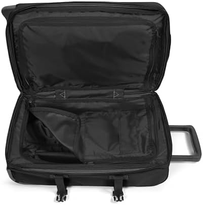 Tranverz S Valise Cabine 42L (51 x 32,5 x 24 cm), bagage à main à roulettes, léger et résistant, double compartiment, poignée télescopique & serrure TSA - BLACK