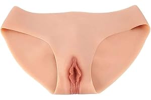 BINOT Crossdresser,Realistic Silicone Vagina for Drag Queen Trans Woman Transgender Transvestite Simulation Vagina,Tan,with V
