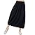 Soojun Women's Vintage Loose Linen Elastic Waist Pleated Midi Skirt
