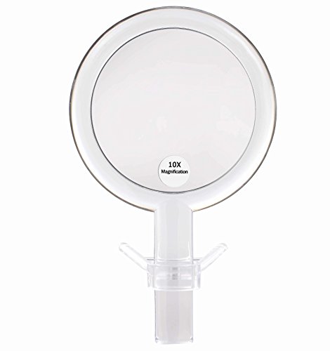 Miss Sweet Hand Held Mirror with 10X Magnification & True Image, 6.16.1inch (S1 10X/1X Hand mirror)