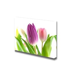 Purple Tulip with Blurred Tulips in The Background Wall Decor