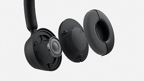Microsoft Modern - Wireless Headset,Comfortable Stereo Headphones with Noise-Cancelling Microphone, USB-A dongle, On-Ear Controls, PC/Mac - Certified for Microsoft Teams,Black