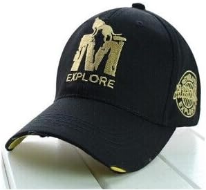 cap hat hip hop baseball fitted gold black M explore