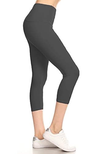 Leggings Depot Women's Yoga High Waisted Solid Leggings Pants-5