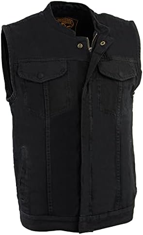 Milwaukee Leather Men's Collarless Snap/Zip Front Club Vest - My - View #9