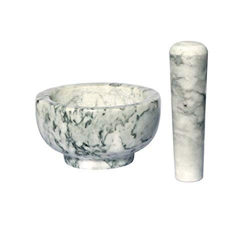 KojÃ  Home Natural Marble Mortar & Pestle Stone Grinder for Spices, Seasonings, Pastes, Pestos and Guacamole | Attractive Gift | Stays Cool | Easy Clean up | Fully Guaranteed