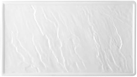 HOTELWARE Stone, 37 x 21 cm Rectangular Plate, Porcelain, White