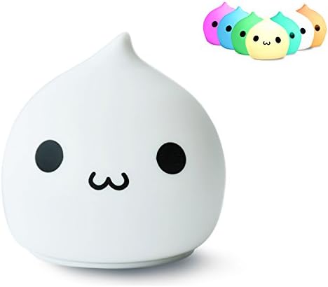 Lafedy Night Light Silicone Bedroom Warm White and Automatic Optional 7 Colour Changing Sensitive Tap Control battery Portable Baby Gift Lamp (Rechargeable-Sweet)
